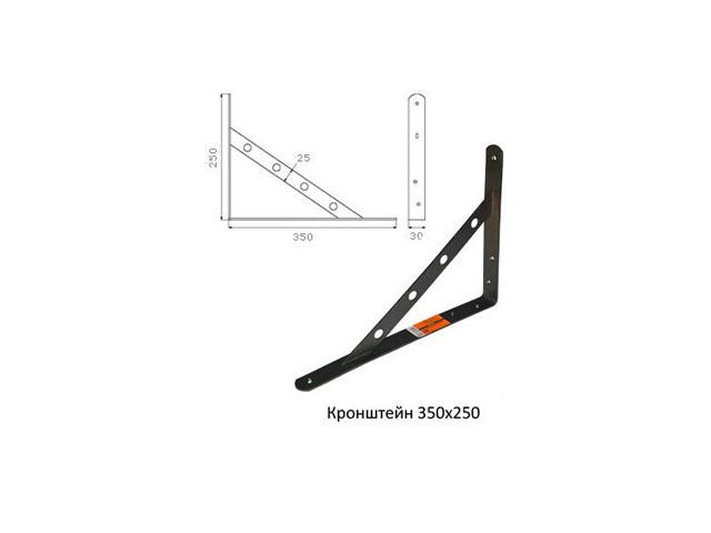 консоль силовая Альфа 250х350х28мм 5кг черный