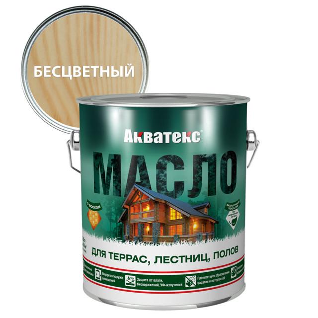 масло для террас АКВАТЕКС 2,5л бесцветное, арт.90169