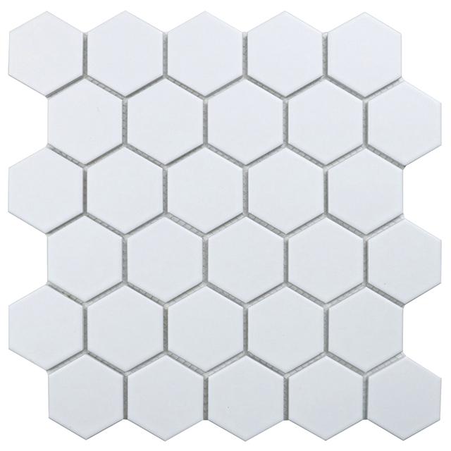 мозаика керамическая STARO Homework Hexagon small 27,8х26,5х0,6 матовая белая