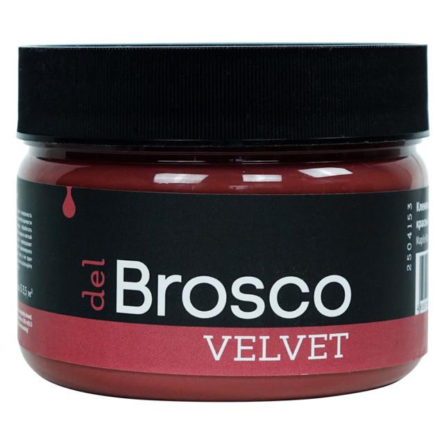 DEL BROSCO | краска акриловая DEL BROSCO Velvet интерьерная 0,25л красная, арт.2504153