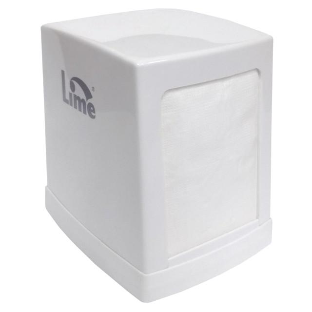 диспенсер для салфеток LIME Napkins настольный 14,5х12х14см белый пластик