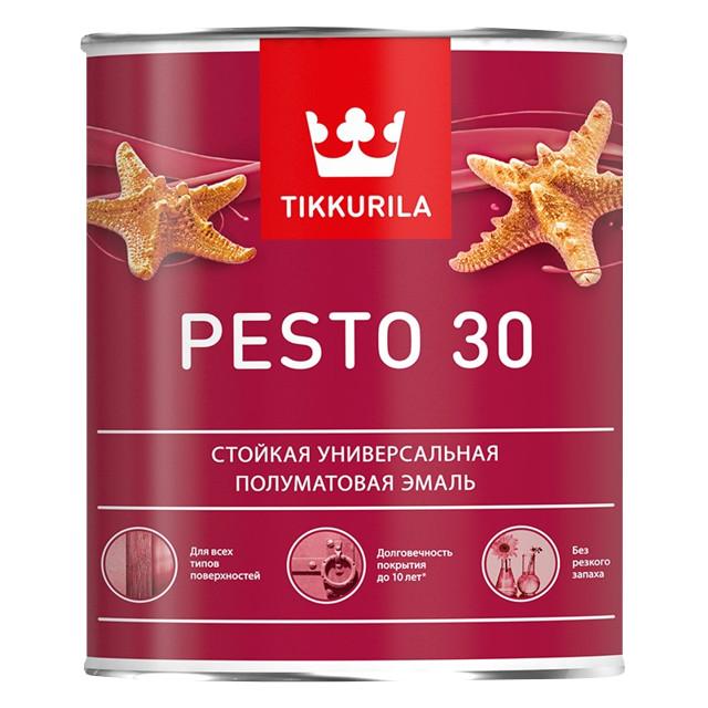 эмаль алкидная TIKKURILA Pesto 30 база С 0,9л бесцветная, арт.700001173