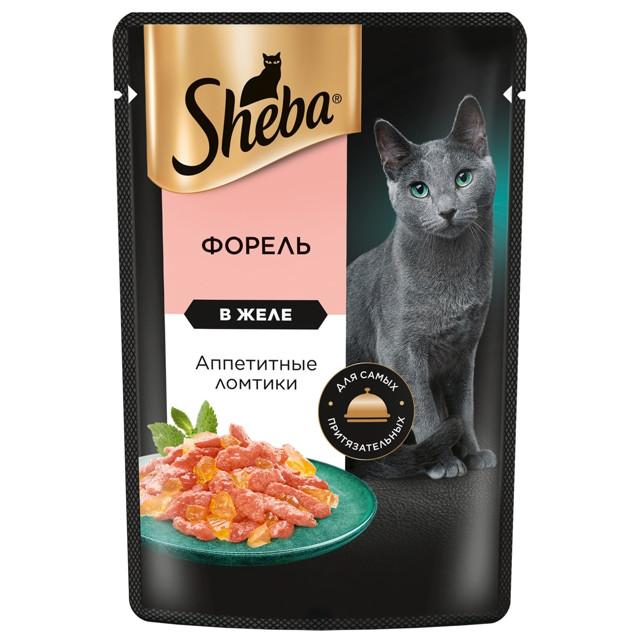 SHEBA | корм для кошек Sheba форель желе 75г