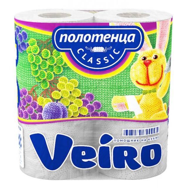 полотенца бумажные VEIRO Classic 2-слойные 2шт