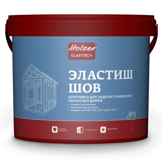 шпатлевка готовая HOLZER Эластиш шов 4кг белая, арт.82908.