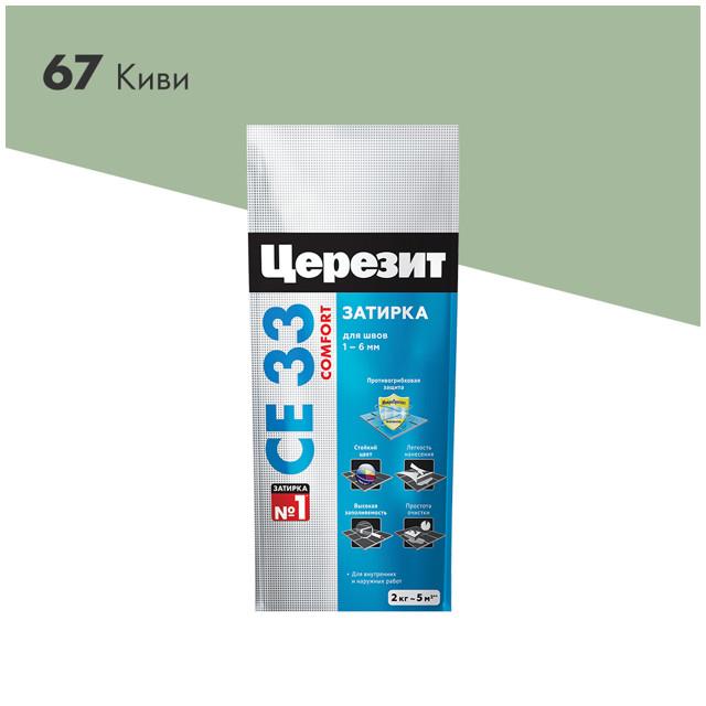 затирка для швов CERESIT СЕ 33 Super 1-6мм 2кг киви, арт.2092532