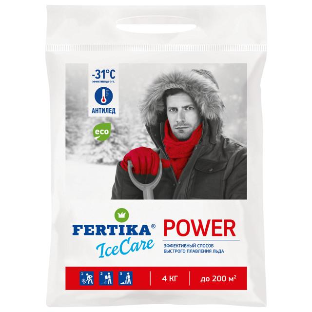 реагент противогололедный FERTIKA IceCare POWER 4кг