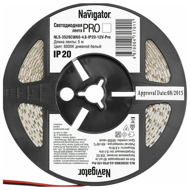 лента светодиодная LED NAVIGATOR 4.8Вт IP20 12В