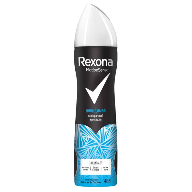 дезодорант женский REXONA Невидимая: Прозрачный кристалл, 150 мл, спрей