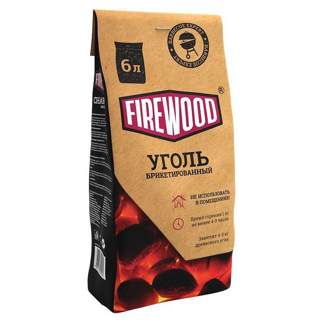 брикеты древесно-угольные FIREWOOD 1,8кг 6л