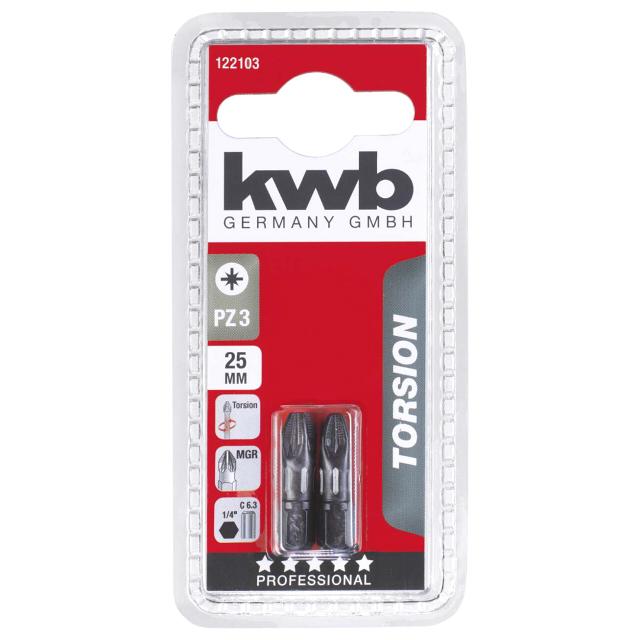 бита KWB PZ3 25мм torsion 2шт