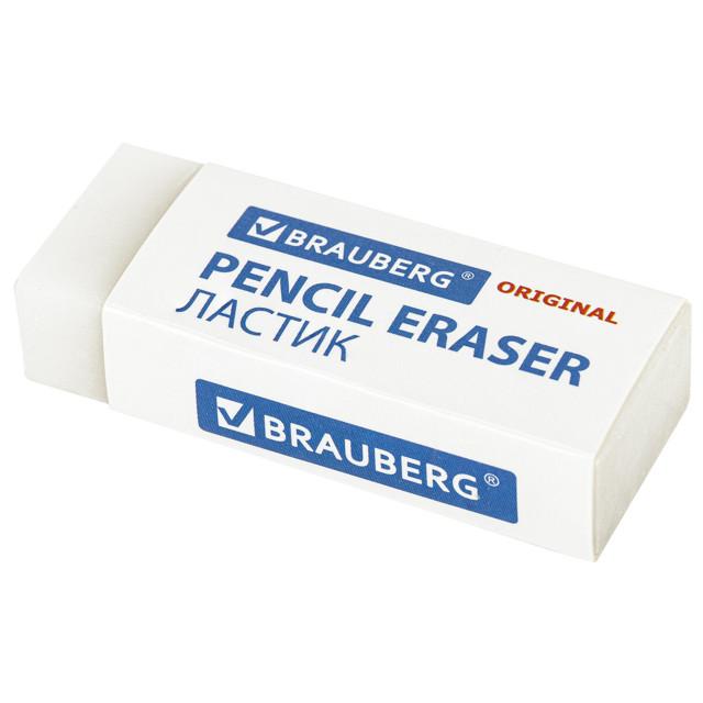 ластик BRAUBERG Extra белый прямоугольный