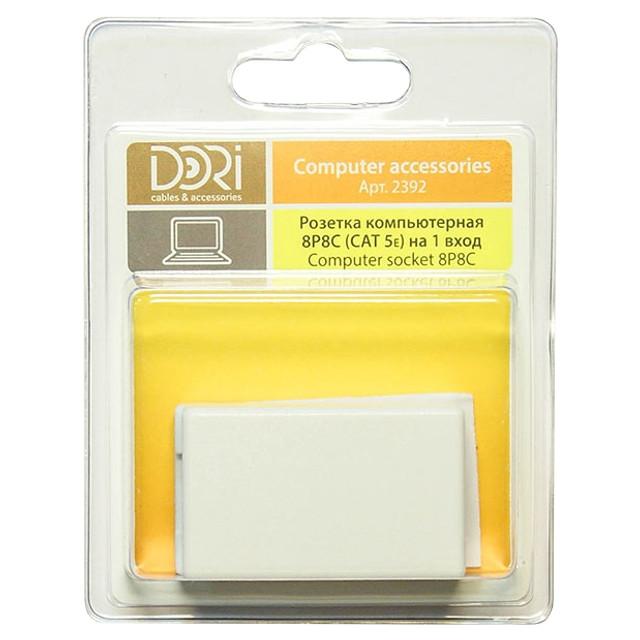 розетка компьютерная DORI на 1 вход 8P8C RJ45 Кат. 5е