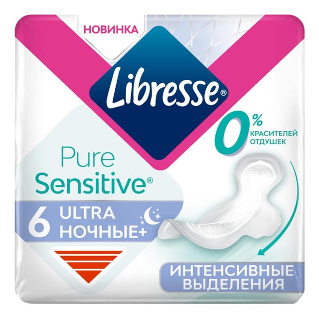 прокладки LIBRESSE Pure Sensitive Ultra Ночные 6шт