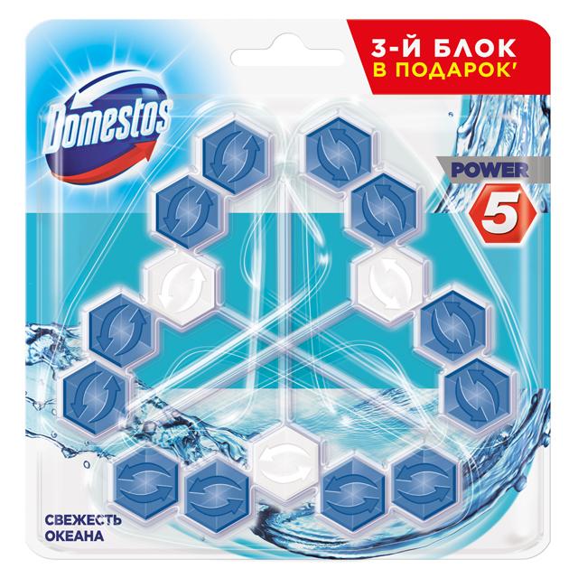 DOMESTOS | подвеска для унитаза DOMESTOS Power 5 Свежесть океана 3х55г