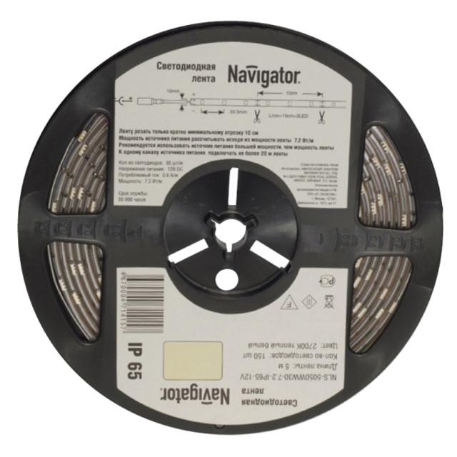 лента светодиодная LED NAVIGATOR 14.4Вт IP65 12В