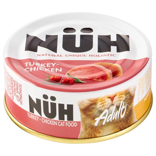 NUH | корм для кошек Нюх Индейка и цыплёнок 100г