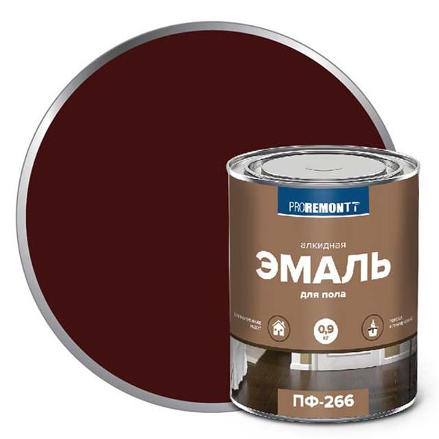 эмаль алкидная ПФ-266 PROREMONTT красно-коричневая 0,9кг, арт.0006704