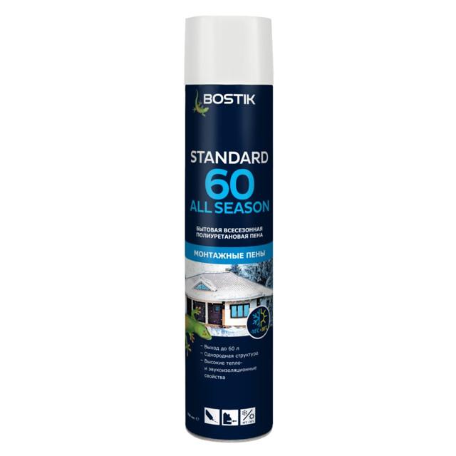 BOSTIK | пена монтажная BOSTIK Standart 60 All Season всесезонная бытовая 750мл, арт.10220