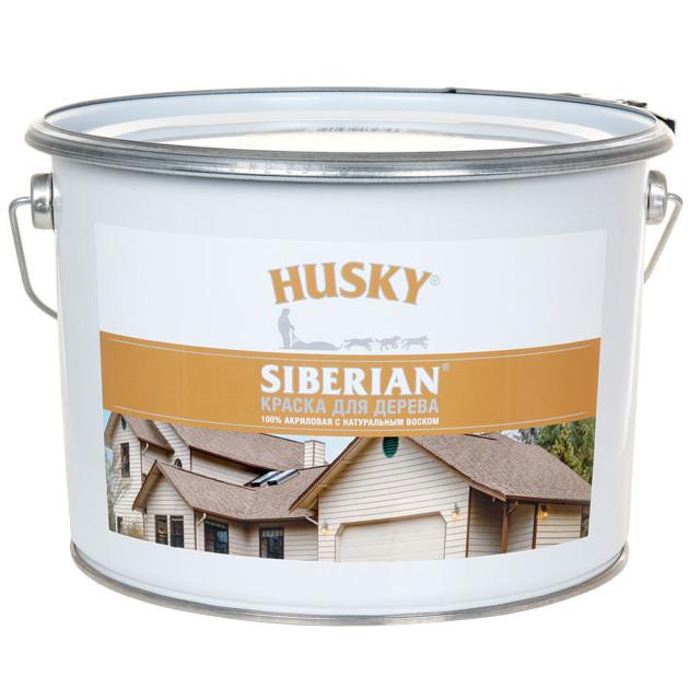 краска акриловая фасадная HUSKY SIBERIAN для дерева база С 9л, арт.28050