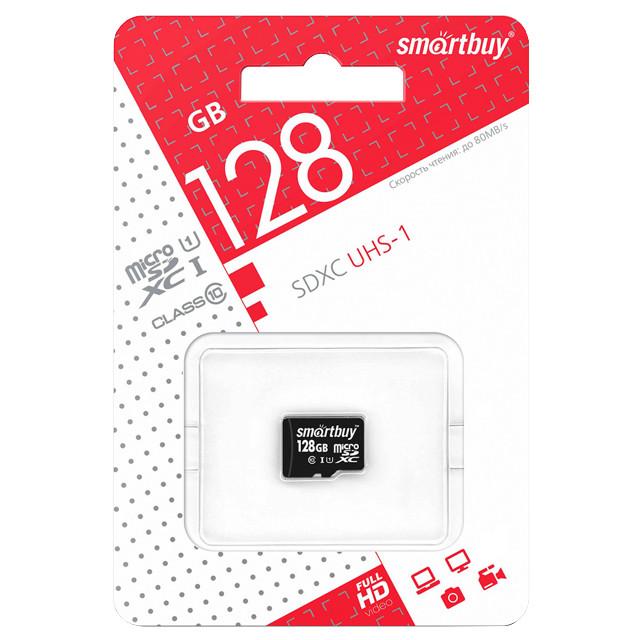 SMARTBUY | карта памяти micro SDXC SMARTBUY 128GB Class 10 UHS-1 без адаптера