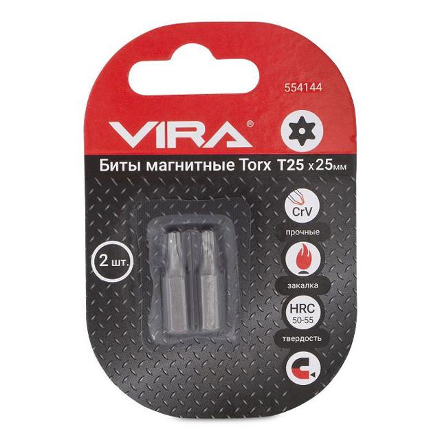 биты VIRA Torx T 25х25мм магнитные CR-V 2шт