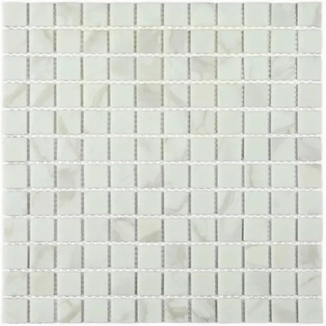 мозаика стеклянная BONAPARTE Mia white matt 30x30x0,4 матовый белый