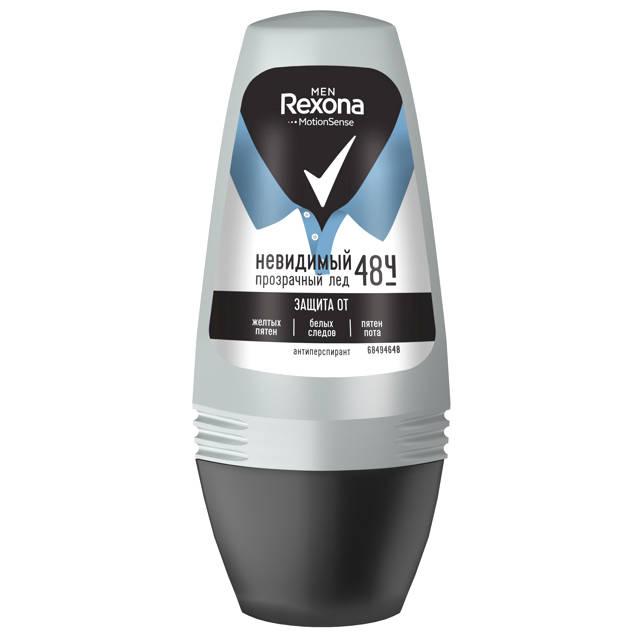 дезодорант мужской REXONA MEN Невидимый: Прозрачный лед, 50мл, ролик