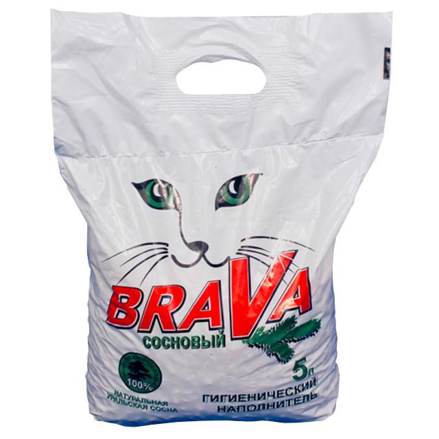 BRAVA | наполнитель BRAVA 5л древесный сосновый