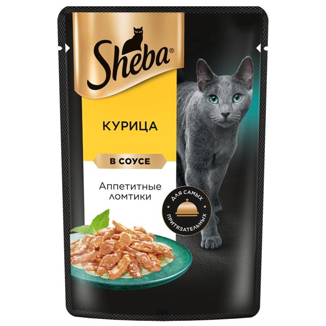 корм для кошек Sheba курица в соусе 75г