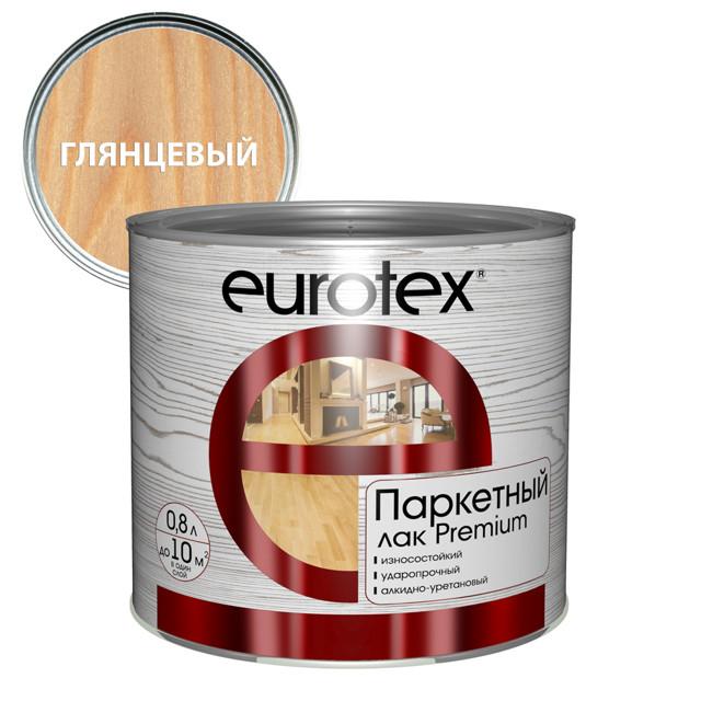 EUROTEX | лак алкидно-уретановый паркетный EUROTEX Premium 0,8л глянцевый, арт.14010