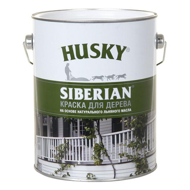 краска фасадная HUSKY SIBERIAN для дерева база А 2,7л белая, арт.27006