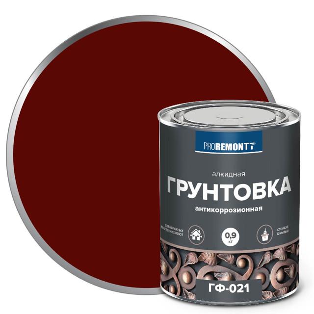 грунтовка ГФ-021 PROREMONTT красно-коричневый 0,9кг, арт.0006596