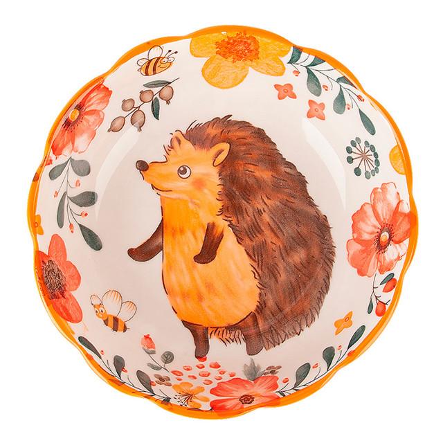 салатник NOUVELLE HOME Kawaii Forest Hedgehog 15см 0,55л фарфор