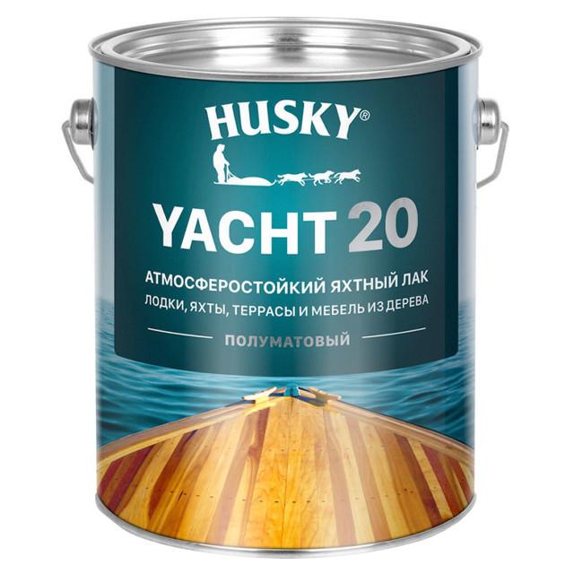 лак уретано-алкидный HUSKY YACHT 20 яхтный 2,7л полуматовый, арт.30138