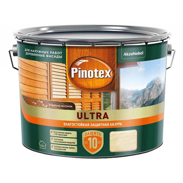 средство деревозащитное PINOTEX Ultra 9л белое, арт.5803330