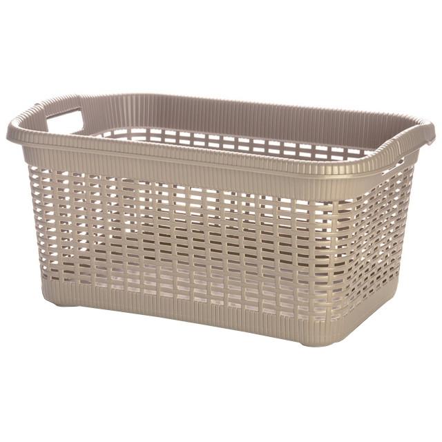 корзина GENSINI Rattan 44x29x25см 20л для бытовых нужд без крышки пластик бежевый