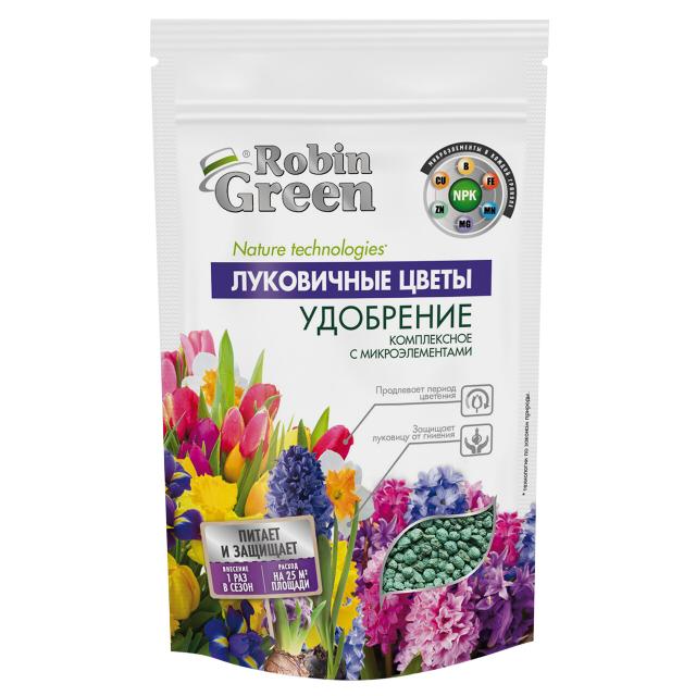 удобрение ROBIN GREEN для луковичных цветов минеральное гранулированное 1000г