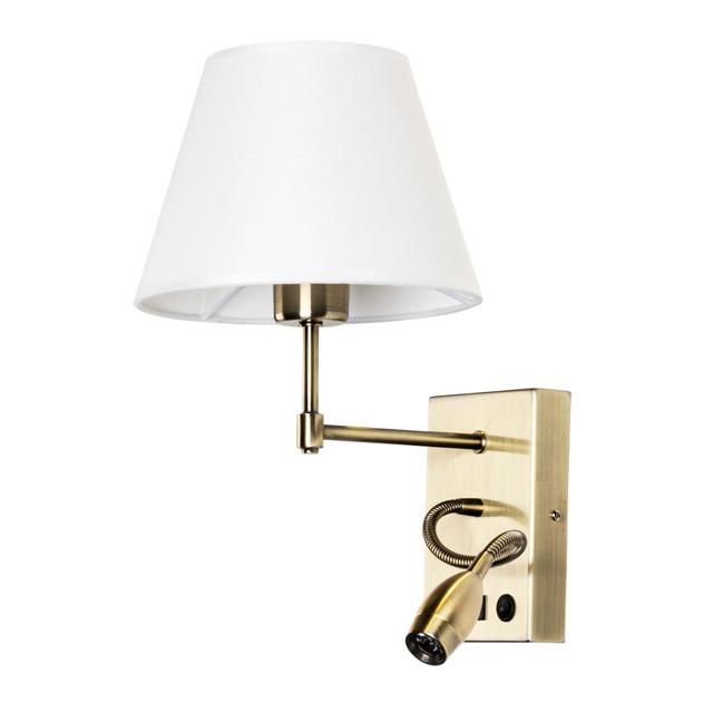 бра ARTE LAMP Elba E27 1х60Вт металл античная бронза