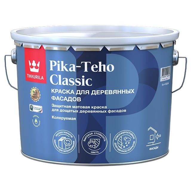 краска акрилатная фасадная TIKKURILA Pika-Teho Classic база С 9л бесцветная, арт.700014064