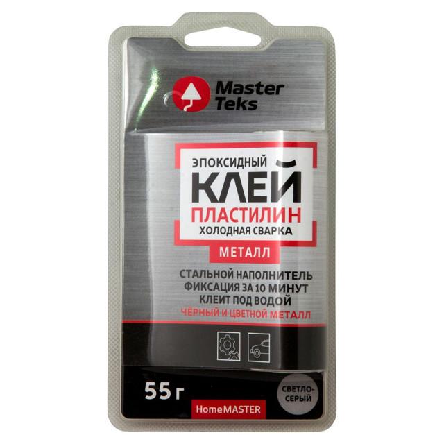 клей эпоксидный MASTERTEKS HM Холодная Сварка пластилин  для металла 55г светло-серый, арт.9753190