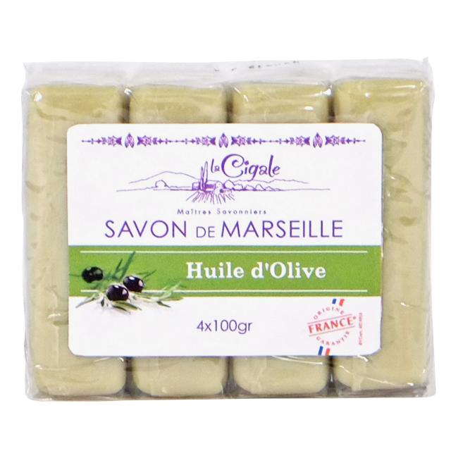 мыло LA CIGALE Savon de Marseille Huile d'Olive 4шт 100г