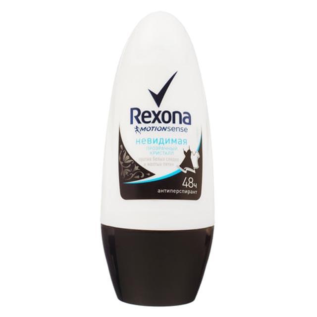 REXONA | дезодорант женский REXONA Невидимая: Прозрачный кристалл, 50 мл, ролик