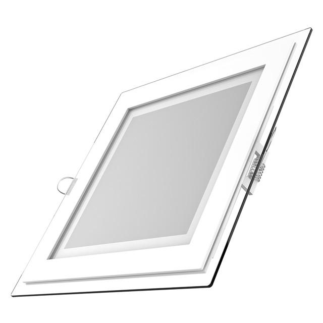 светильник GAUSS Glass кв 18Вт 1390Лм 3000K 185-265В IP20 монт 170х170 с дек стек LED