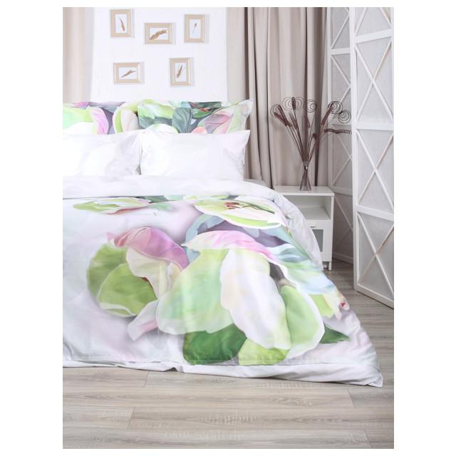 постельное белье евро MONA LIZA SL Flower Hellebores сатин 4 нав.50х70 и 70х70см, арт.5861/10