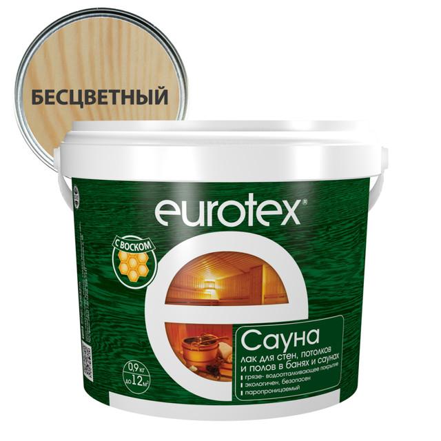 EUROTEX | лак для сауны EUROTEX 0,9кг, арт.80198