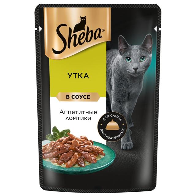 корм для кошек Sheba  утка в  соусе 75г