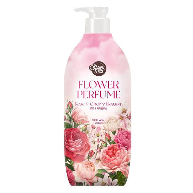 гель для душа KERASYS Shower Mate Flower Perfume Роза 900мл