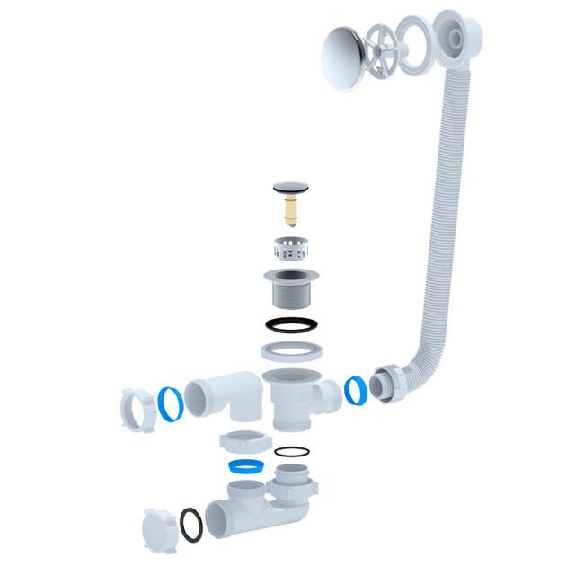 слив-перелив для ванны CERSANIT Prime клик-клак универсальный