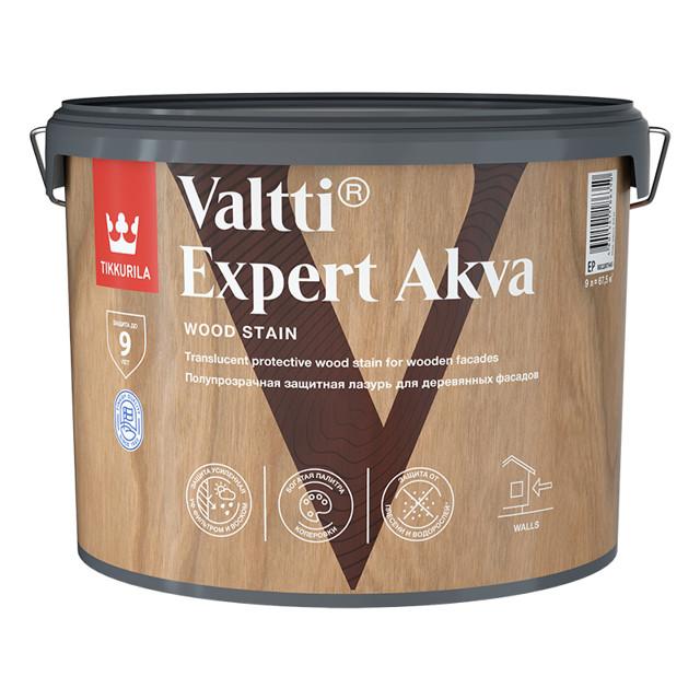 TIKKURILA | средство деревозащитное TIKKURILA Valtti Expert Akva база EP 9л бесцветное, арт.700009575